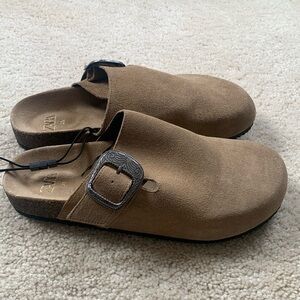 Brand new Zara Suede clogs